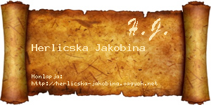 Herlicska Jakobina névjegykártya